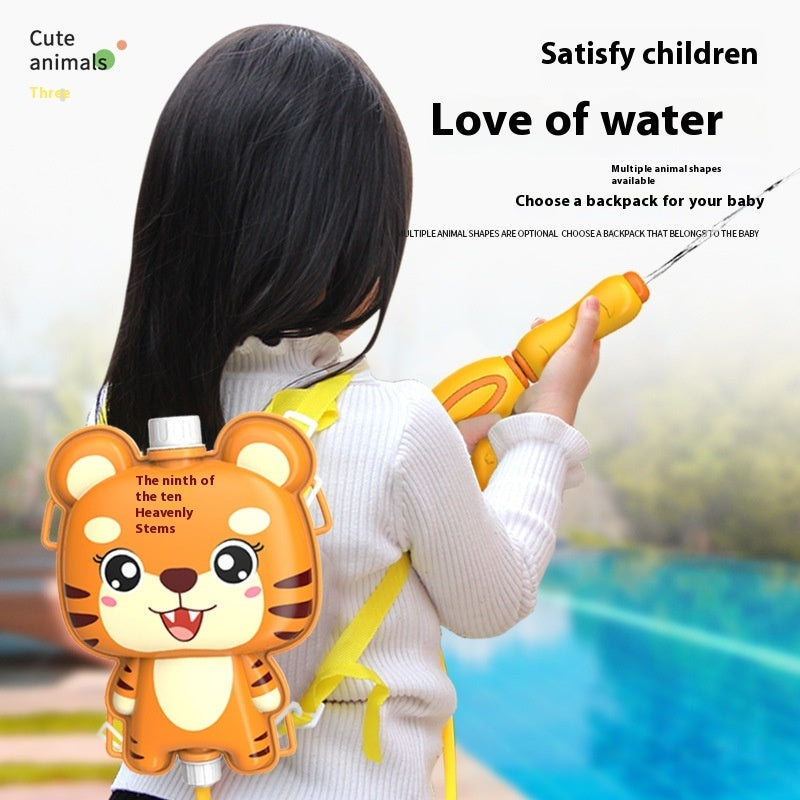 Children's Pull-out Backpack Water Gun Toy Water Playing Outdoor Water Fight Water