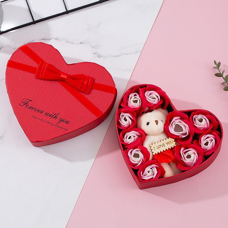 Heart-shaped Rose Red Gift Box New Year Christmas Gift Box