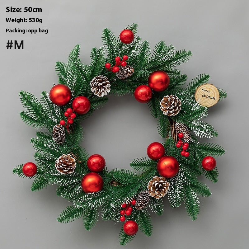 Christmas Decoration Upside Down Christmas Tree Horn Rattan Christmas Wreath