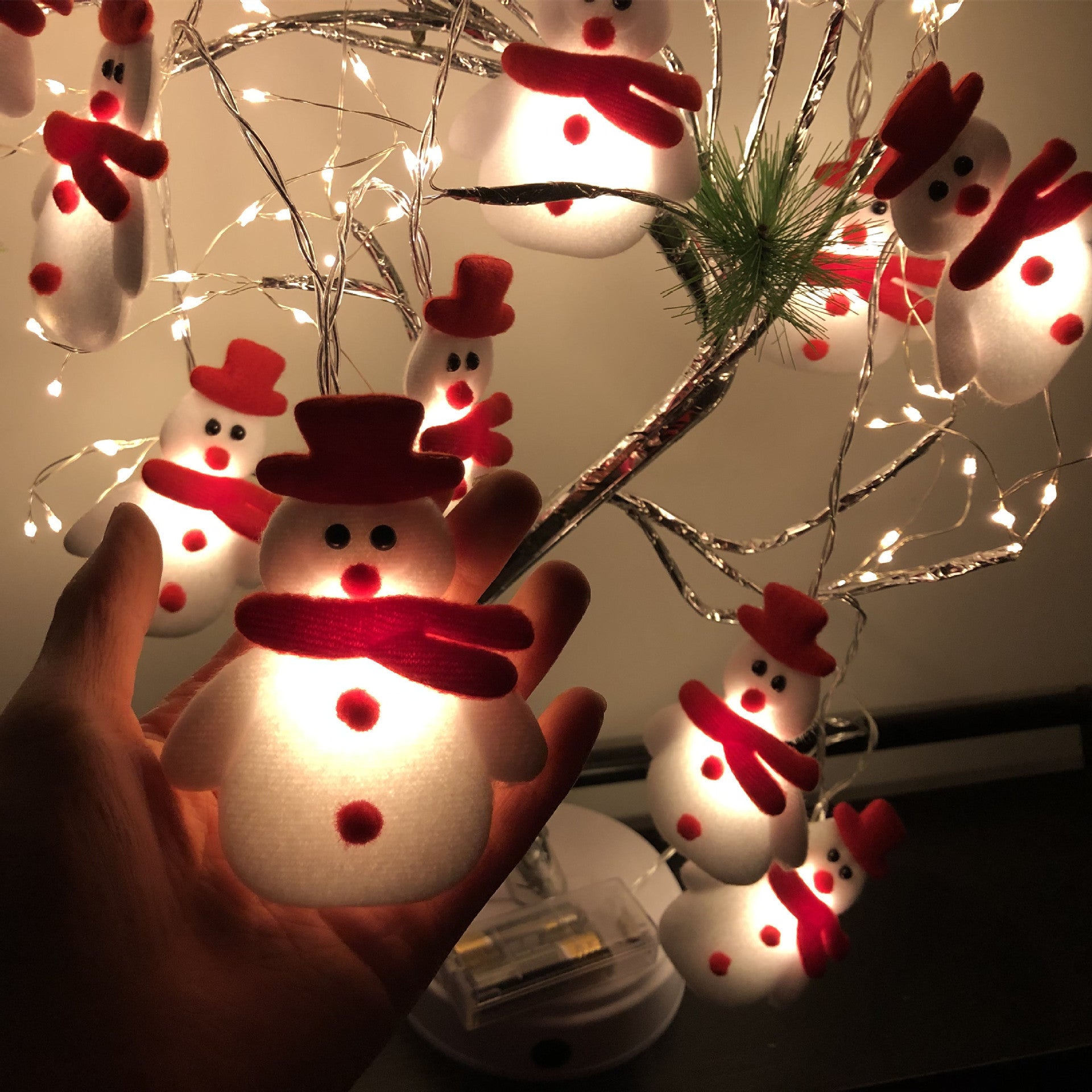 Christmas Decoration Snowman LED String Lights Garland Xmas Fairy Lights Decor For Home Navidad Christmas Ornament