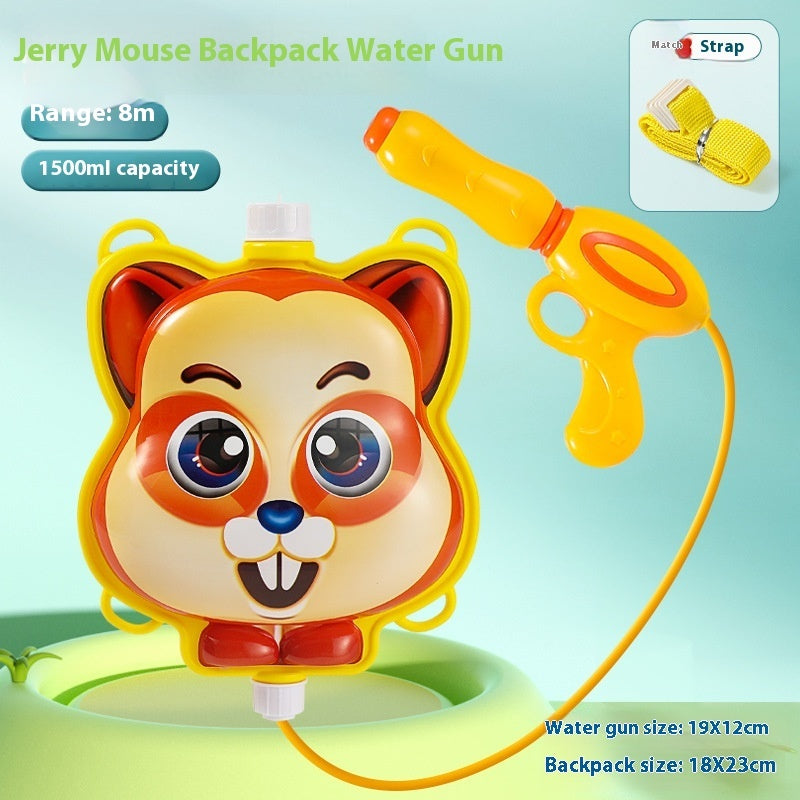 Children's Pull-out Backpack Water Gun Toy Water Playing Outdoor Water Fight Water