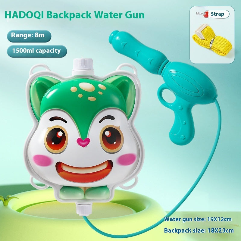 Children's Pull-out Backpack Water Gun Toy Water Playing Outdoor Water Fight Water