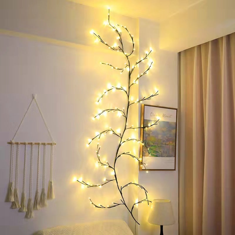 Vines With Lights Christmas Garland Light Flexible DIY Willow Vine Branch LED Light For Room Wall