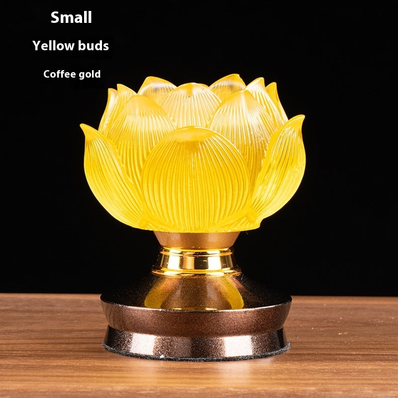 Music Charging Buddhist Hall Buddha Lamp Lotus Lamp