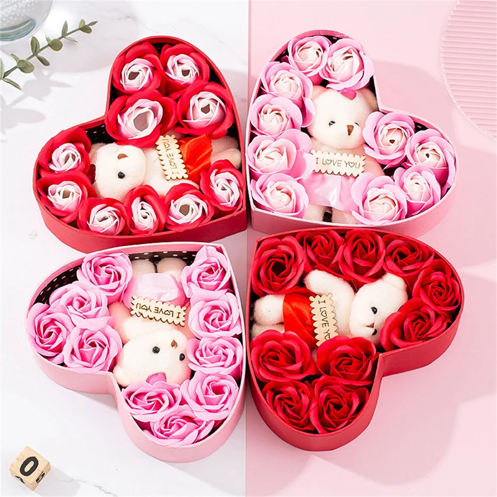 Heart-shaped Rose Red Gift Box New Year Christmas Gift Box