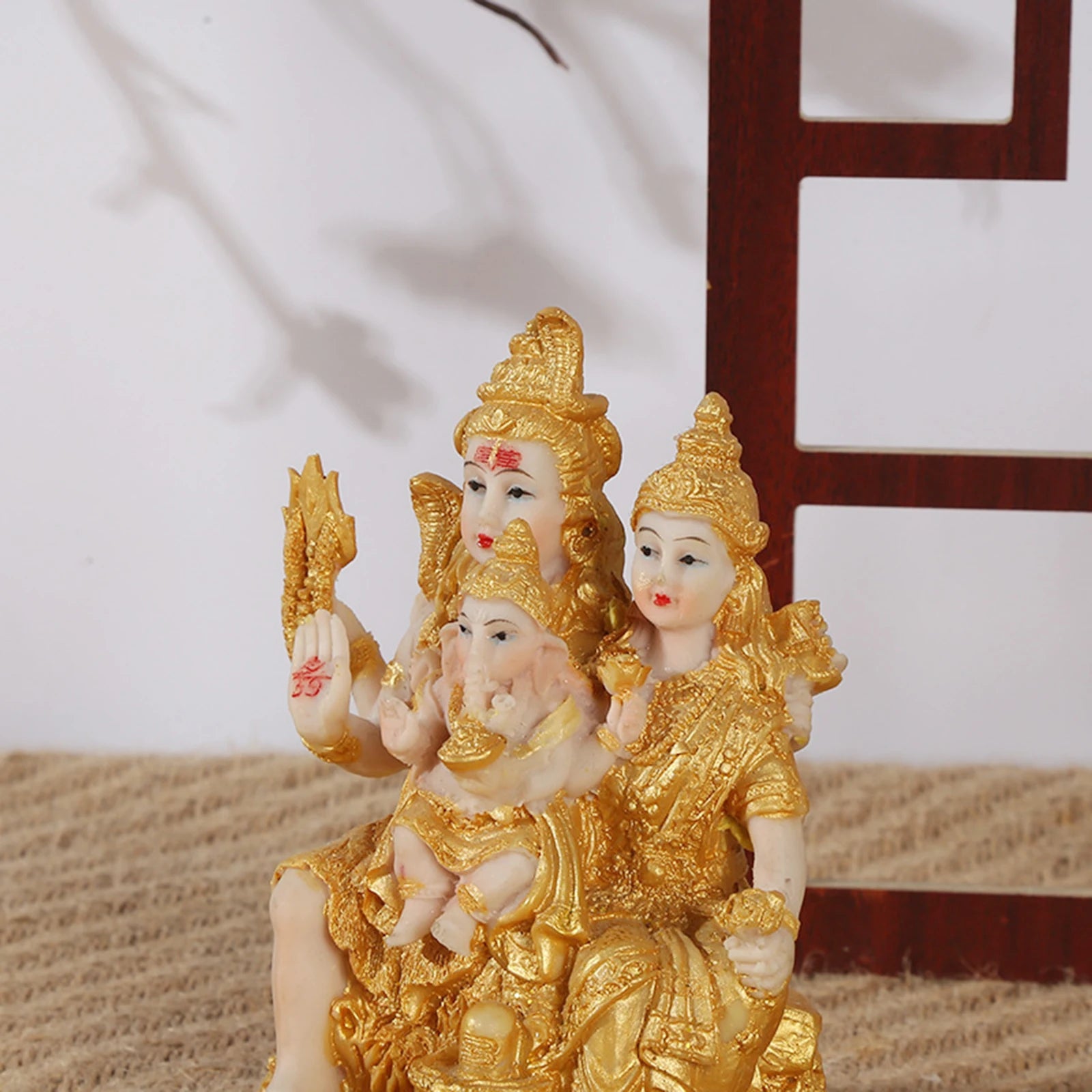 Resin Figurine Hindu God Goddess Decor Gifts Hindu Deity Hindu Decors Spiritual Sculpture Indian Buddha Statue for Altar Diwali