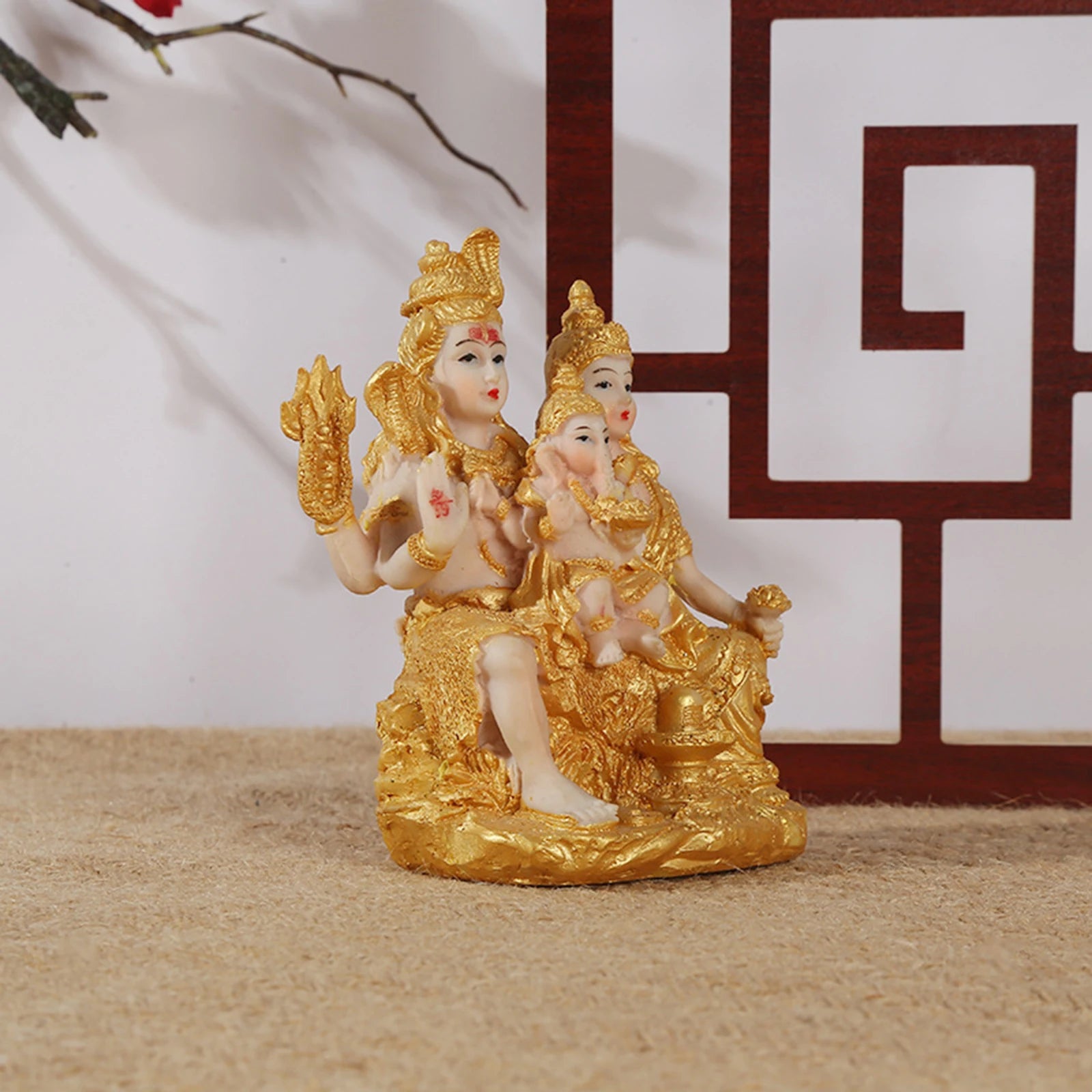 Resin Figurine Hindu God Goddess Decor Gifts Hindu Deity Hindu Decors Spiritual Sculpture Indian Buddha Statue for Altar Diwali