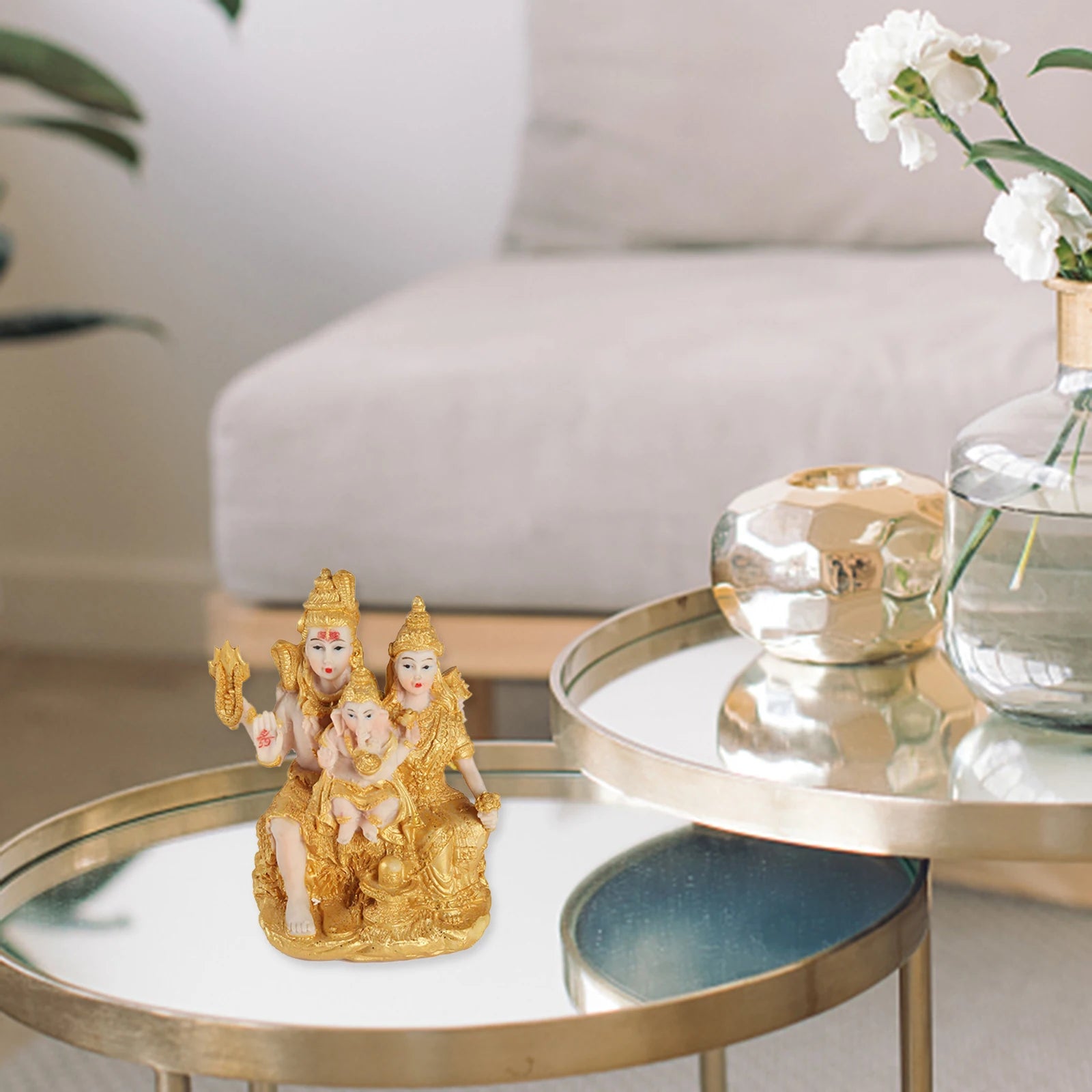 Resin Figurine Hindu God Goddess Decor Gifts Hindu Deity Hindu Decors Spiritual Sculpture Indian Buddha Statue for Altar Diwali