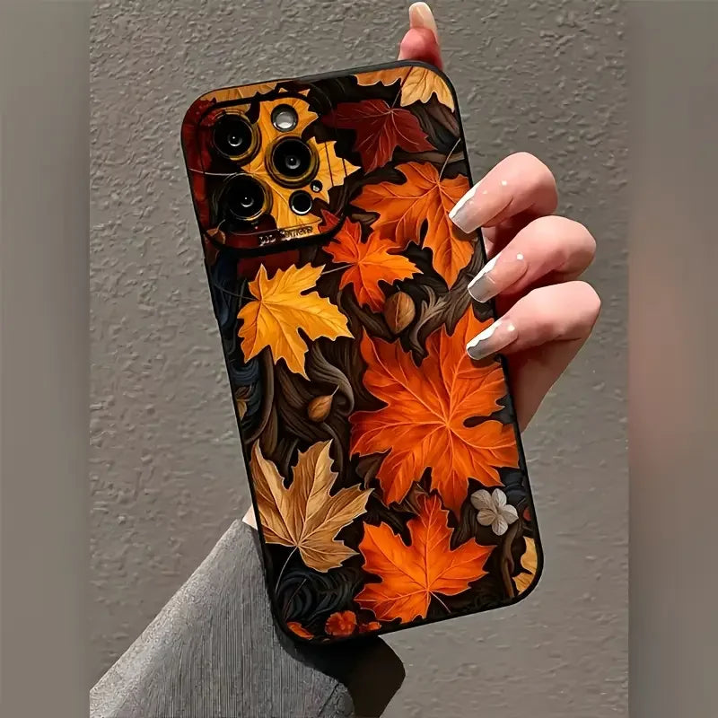 Halloween Pumpkin Ghost Phone Case for iPhone 17/16/15 Pro Waterproof and Shockproof TPU Material Customizable Phone Accessory