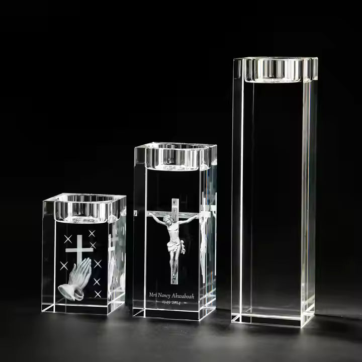 Crystal Paperweight Blanks Cube 3d Pictures of Christ
