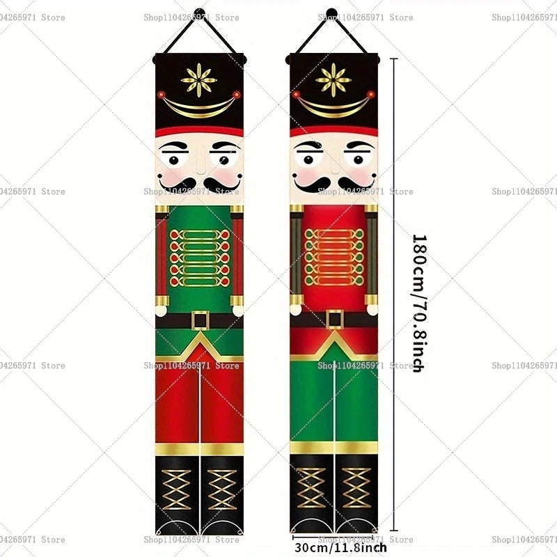 Christmas Hanging Door Nutcracker Soldier Happy Home 2025 Christmas Door Decoration Navidad Notal Noel Ornaments 2026 New