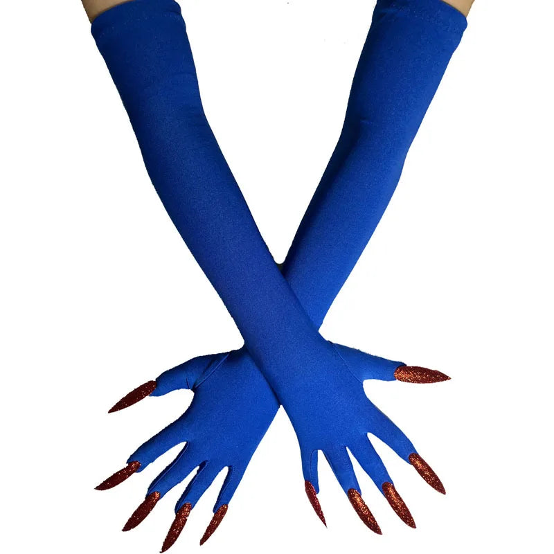 Cool Halloween gloves long ghost claw dress up gloves fashionable red long nails Cosplay Halloween funny gloves A529