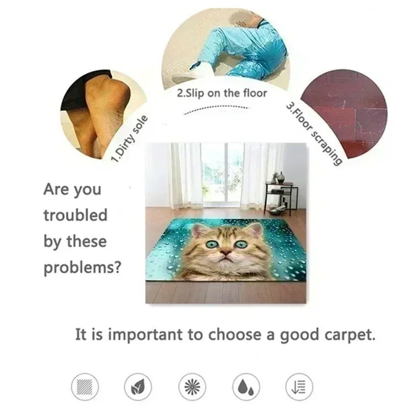 1pc Halloween Bloody Footprint Welcome Doormat Hand Wash Only Decor for Front Door Porch Kitchen Bedroom Halloween Decorations