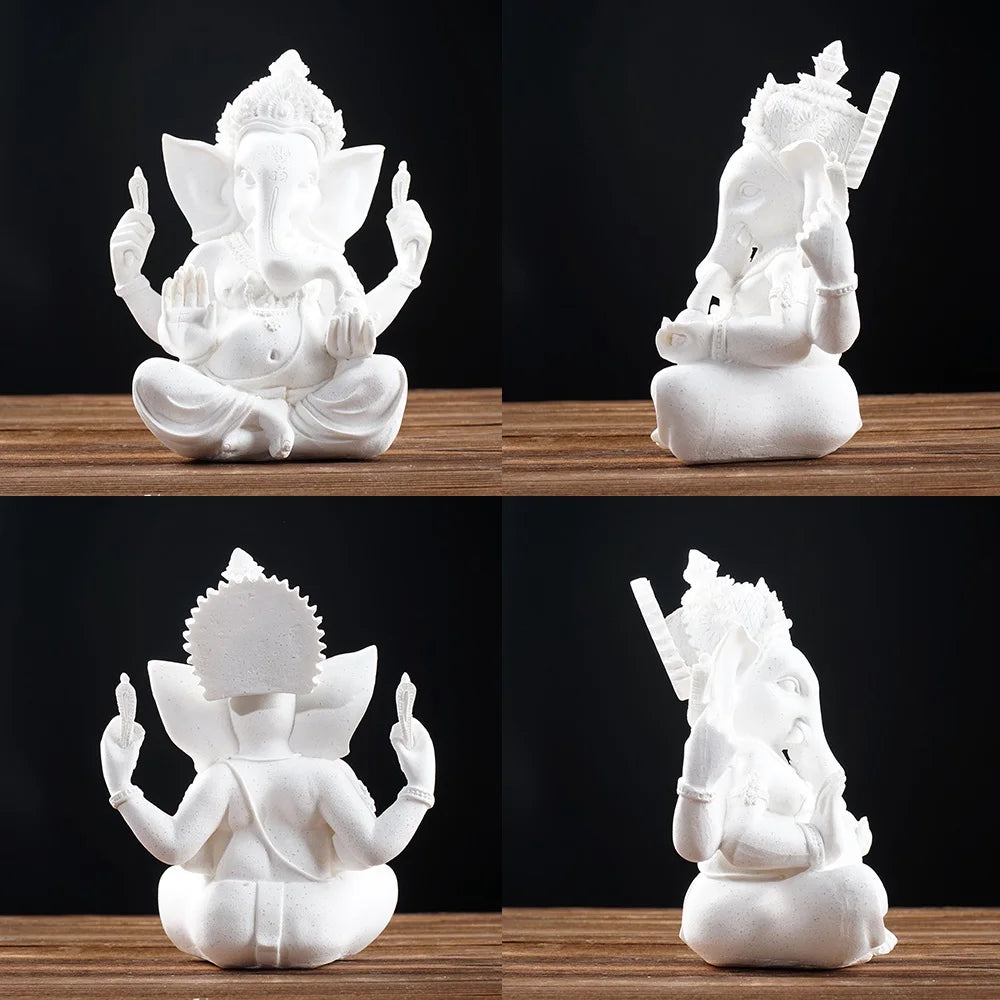 Sandstone Indian Ganesha  God Statue Religious Hindu  Shop Office Home Decoration Crafts