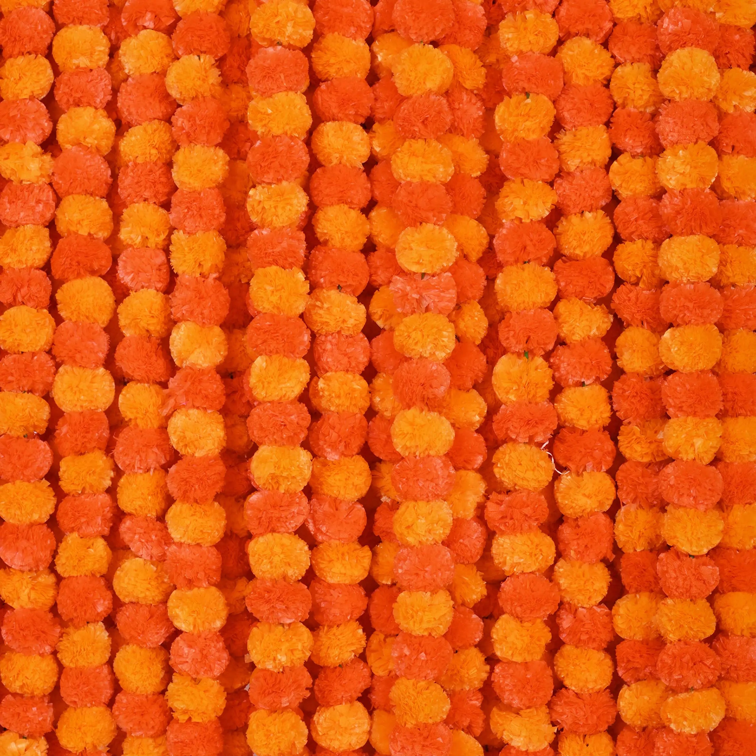 5-100PCS Marigold Flower Garlands for Decoration Artificial Flowers Diwali Indian Décor Pooja Day of The Dead Mexican Party