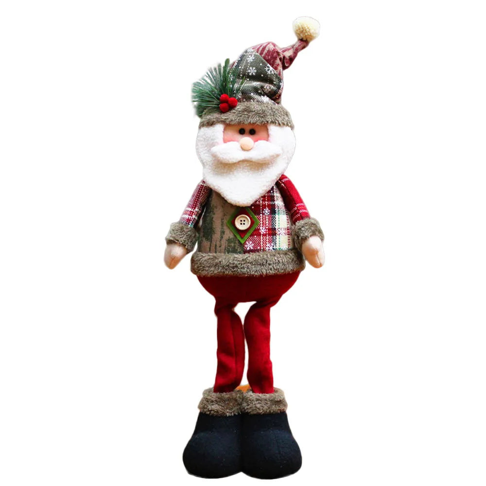 Christmas Decoration Doll Xmas Santa Elk Snowman 18" Soft Flannel Ornaments Home Festive Party Xmas Tree Exquisite Decor Gift
