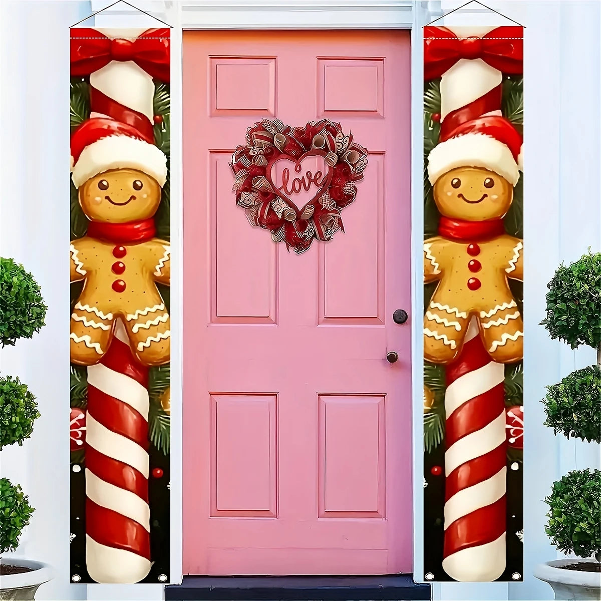 Christmas Hanging Door Banner Merry Christmas Decoration for Home 2025 Xmas Door Decor Navidad Notal Noel Ornament New Year 2026
