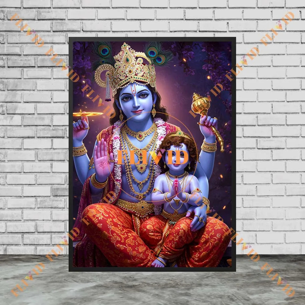 Goddess Parvati Shiva Vishnu Religion Poster Wall Pictures For Church Decor Wall Art Canvas Painting Posters Unframed
