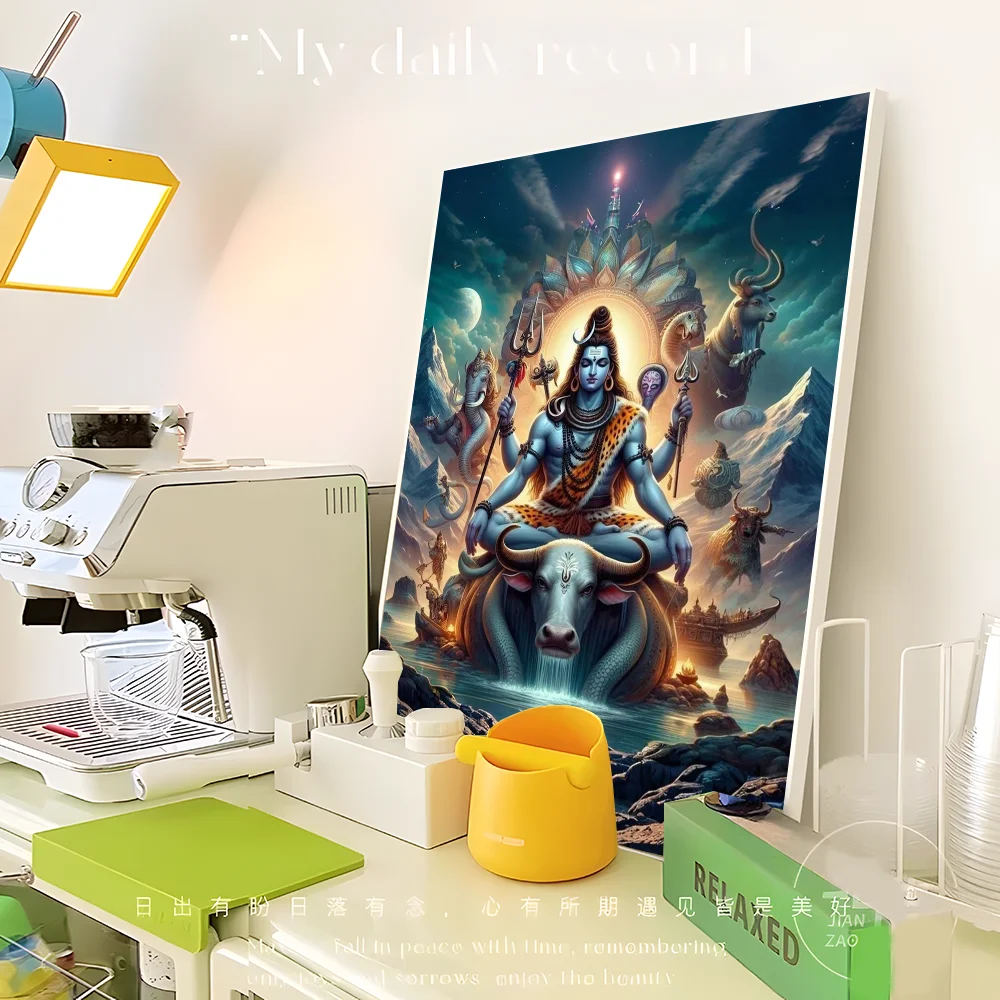 Hindu God Anime Posters Sticky Whitepaper Sticker Room Decor
