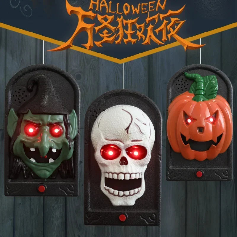 Halloween Doorbell Haunted House Doorbell Scary Halloween Decoration with Spooky Sound for Kids Haunted House Decoration Porch