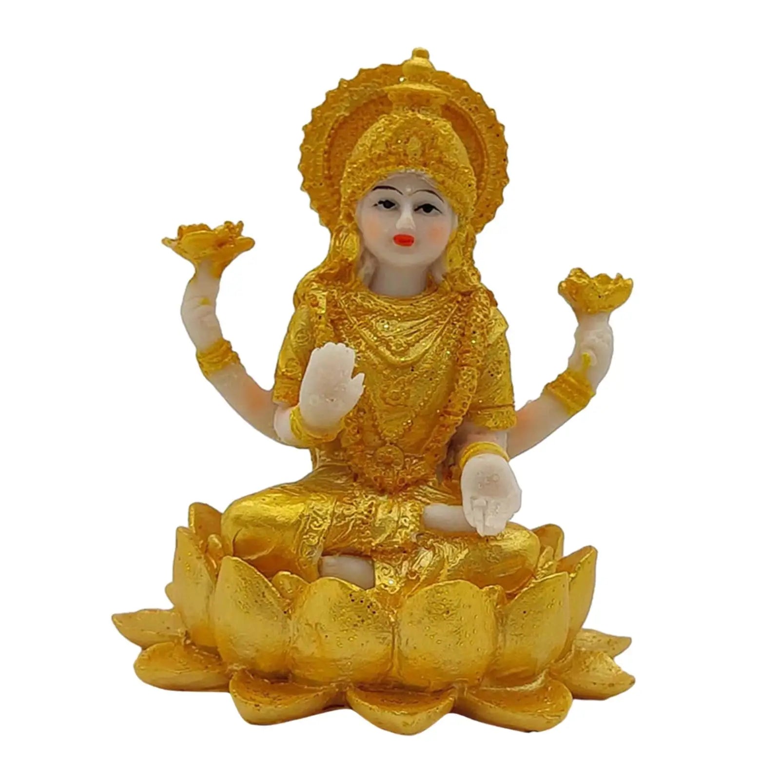 Hindu Goddess Mata Laxmi 4inch Tall Decorative Handmade Craft Carving