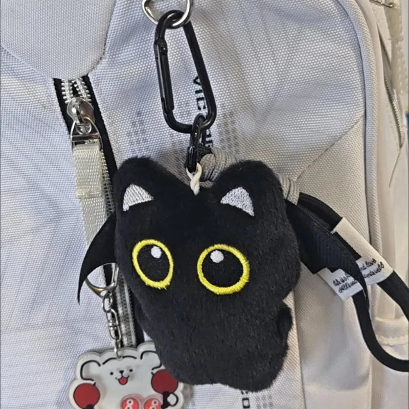 Cute Keychain Kawaii Black Cat Keychain Plush Cats Toy Backpack Hanging Pendant Decoration Keyring Halloween Ghost Theme Gifts
