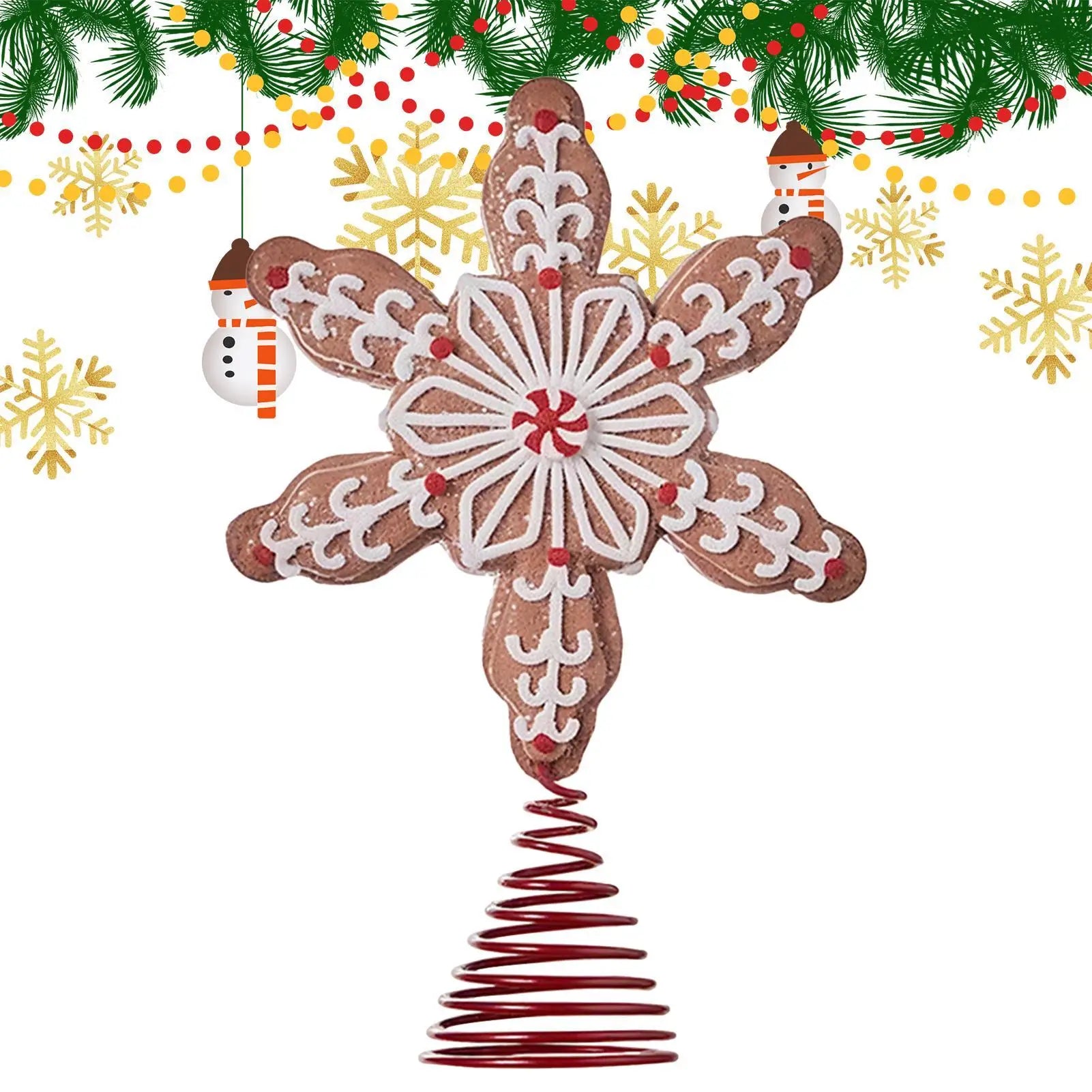 Christmas Decorations For Tree Adorable Gingerbread Man Topper For Tree Decor Treetop Decoration For Dining Tables Fireplaces