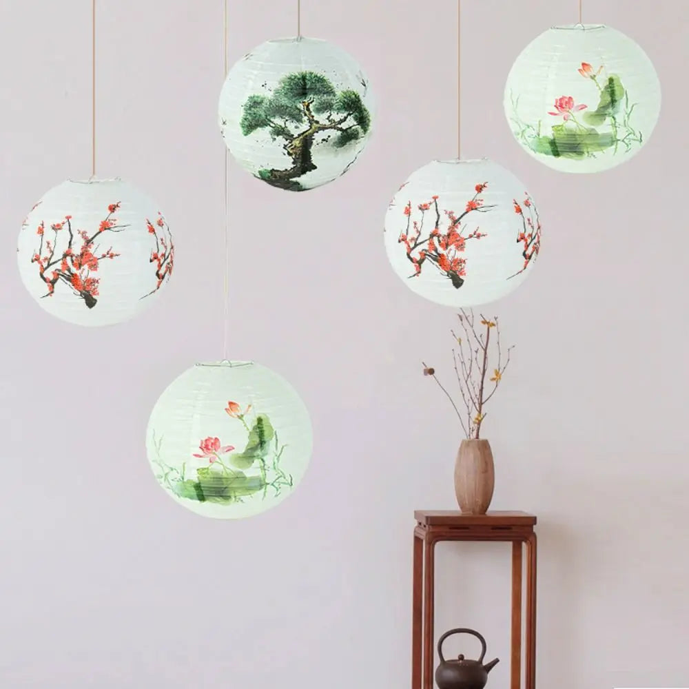 Diwali Lights Lamps Home Decoration Flower Lantern Round Lamp Lampshade Paper Lantern