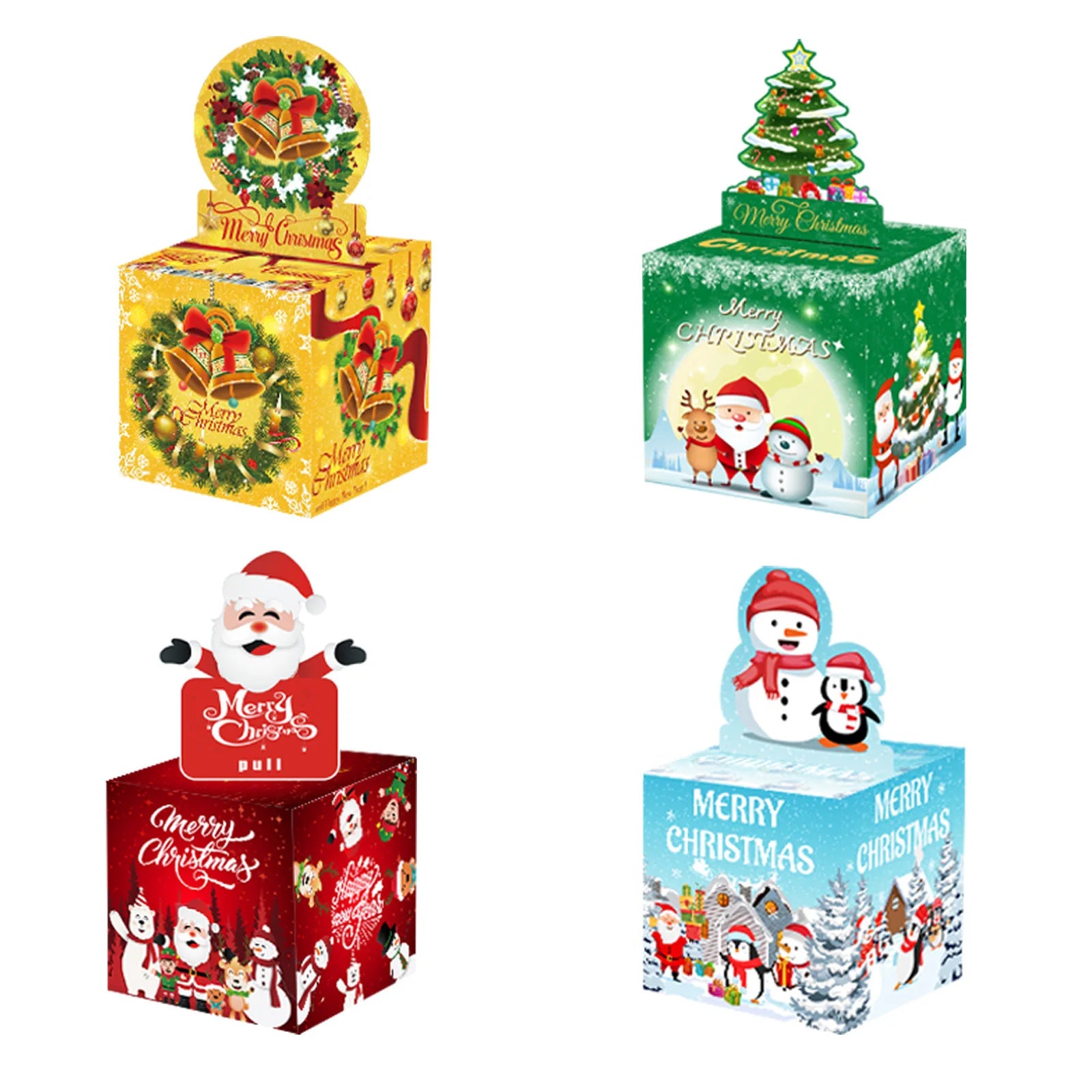 Christmas Money Box Collection With Santa And Friends For Holiday Party Decorations Gift Exchange Cash Box Festival Ornament