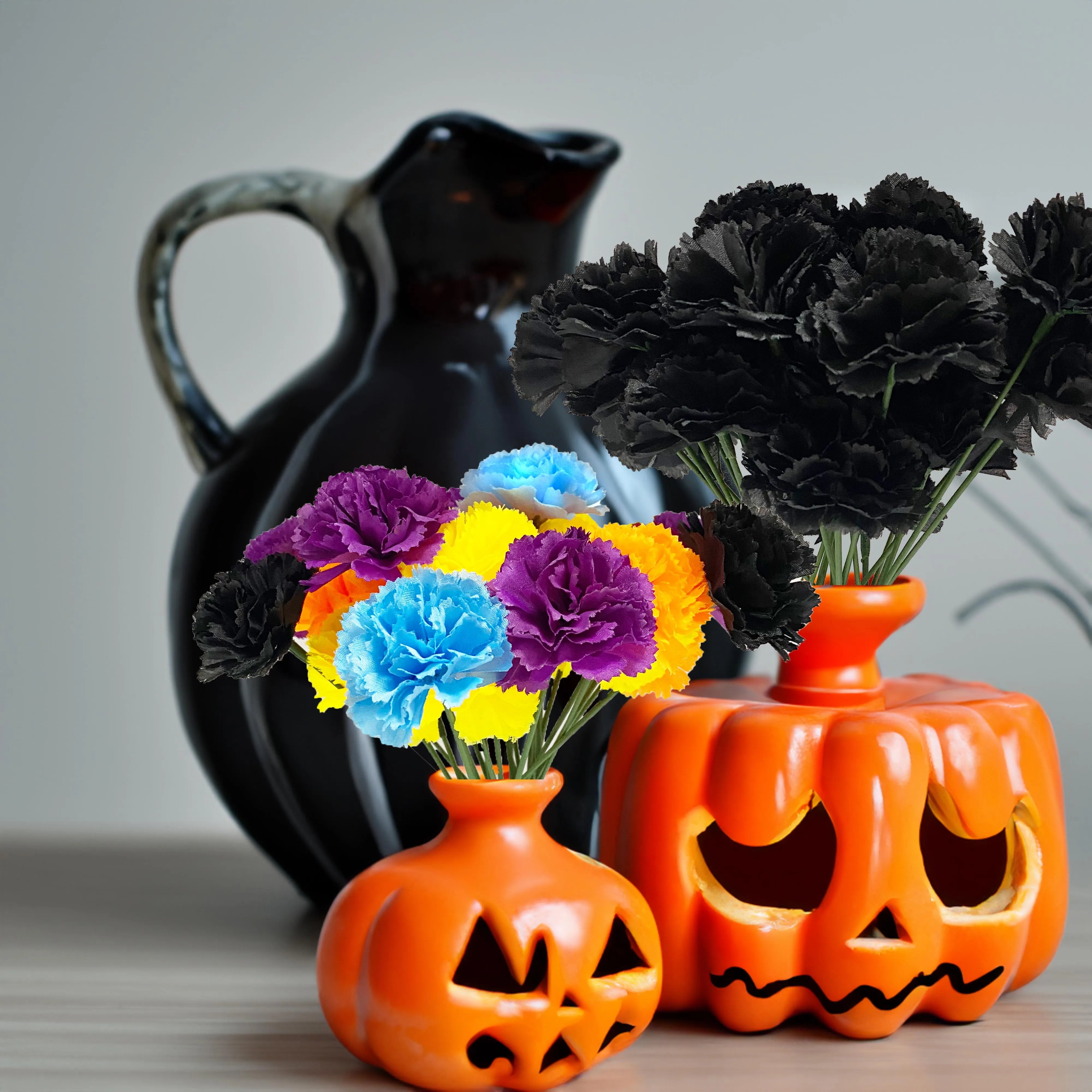 I5Opcs Marigold Flower Heads Bulk for Indian Pooja Bush Floral for Diwali Home Decor DIY Wreath Garland Craft