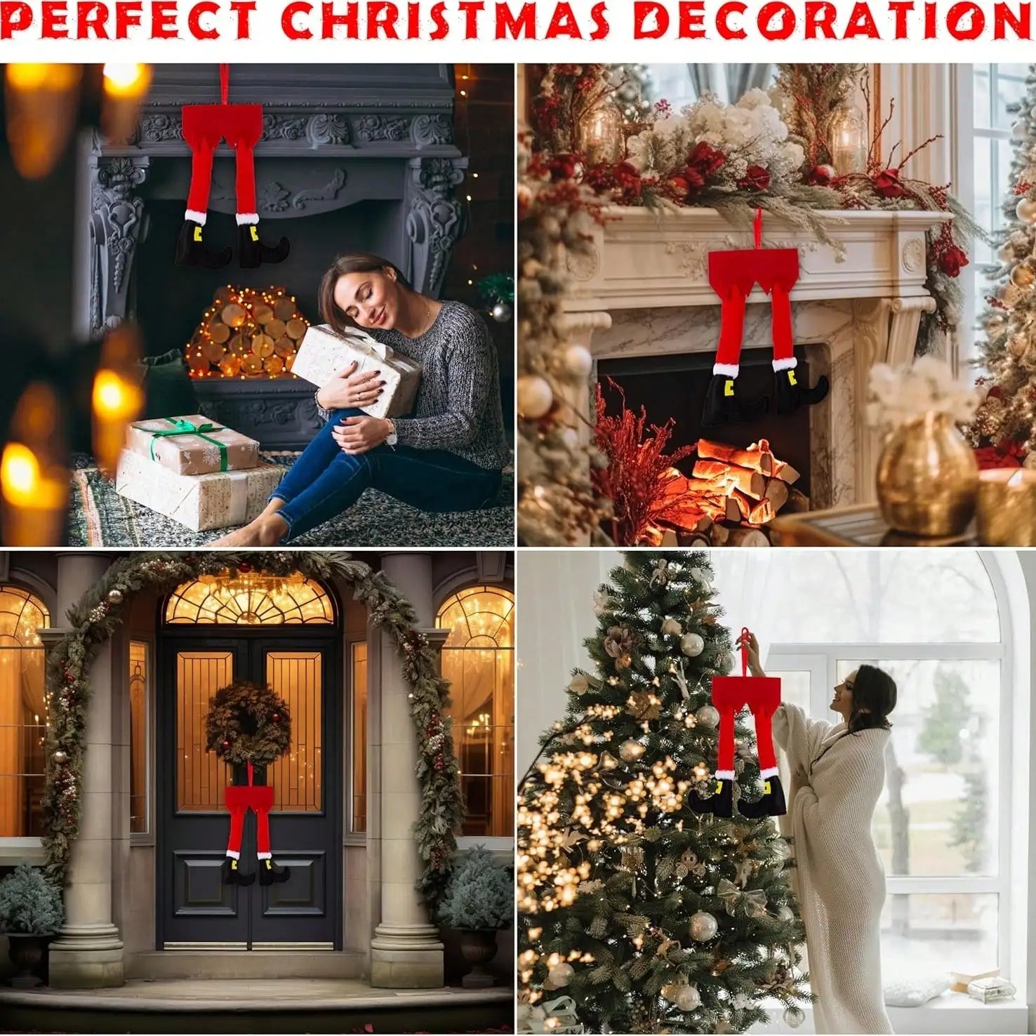 Christmas Elf Santa Legs Car Accessories Christmas Decor for Home Xmas Tree Pendants Ornaments Gifts Happy New Year Home Decor