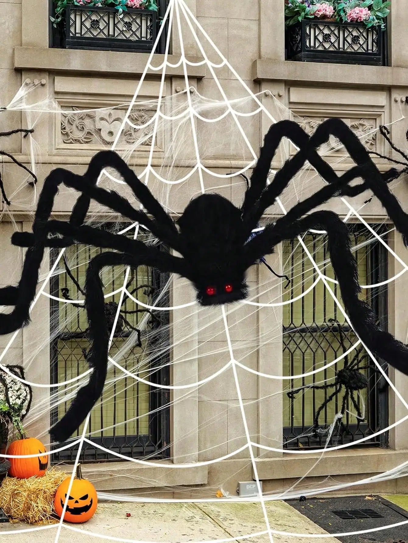 Halloween Decoration Outdoor Triangle Spider Web, Indoor Cleaning Home Yard Party Haunted House Garden Lawn Decorations