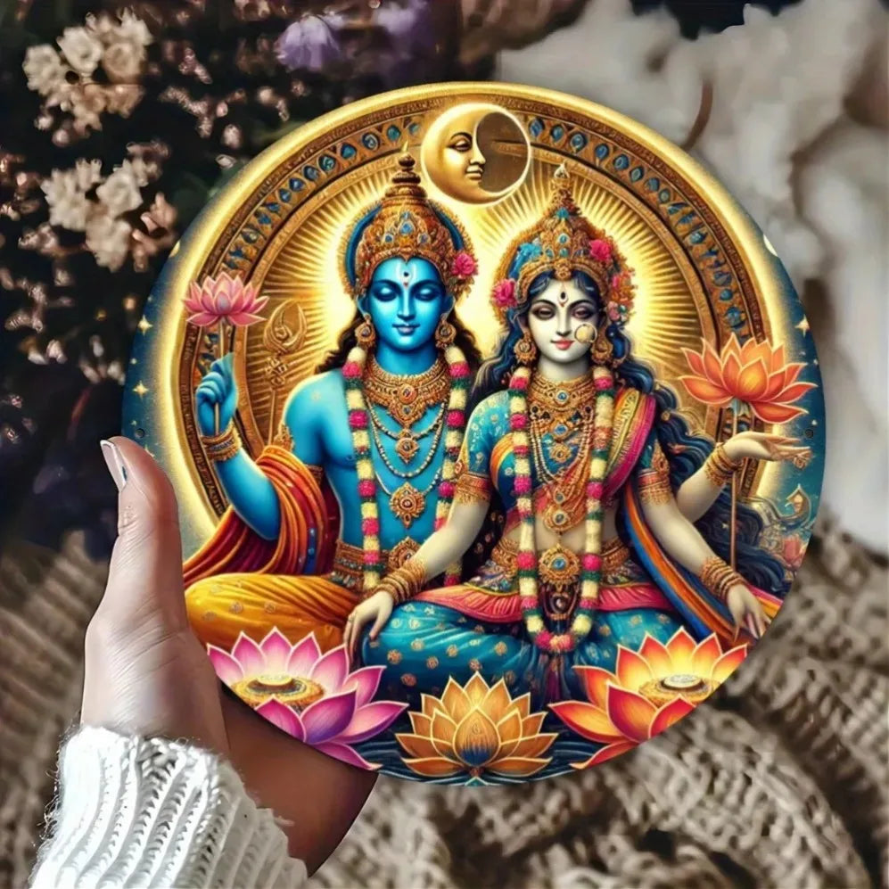 1PC Indian Shiva And Parvati Wall Art - For Home & Room Decoration - Perfect Gift for Friends Family on Festivals