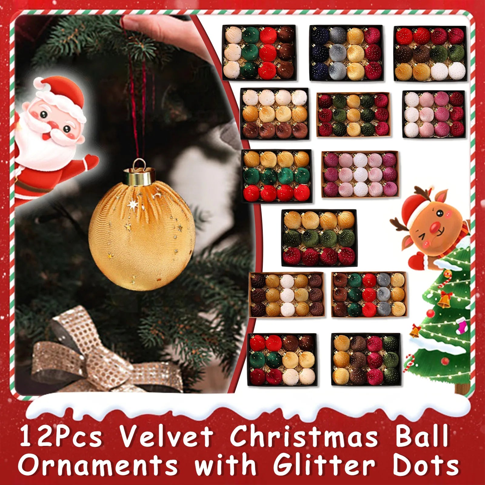 Christmas Tree Balls Christmas Tree Decorations For Christmas Christmas Present Easy To Hang Indoor And Outdoor Decorations