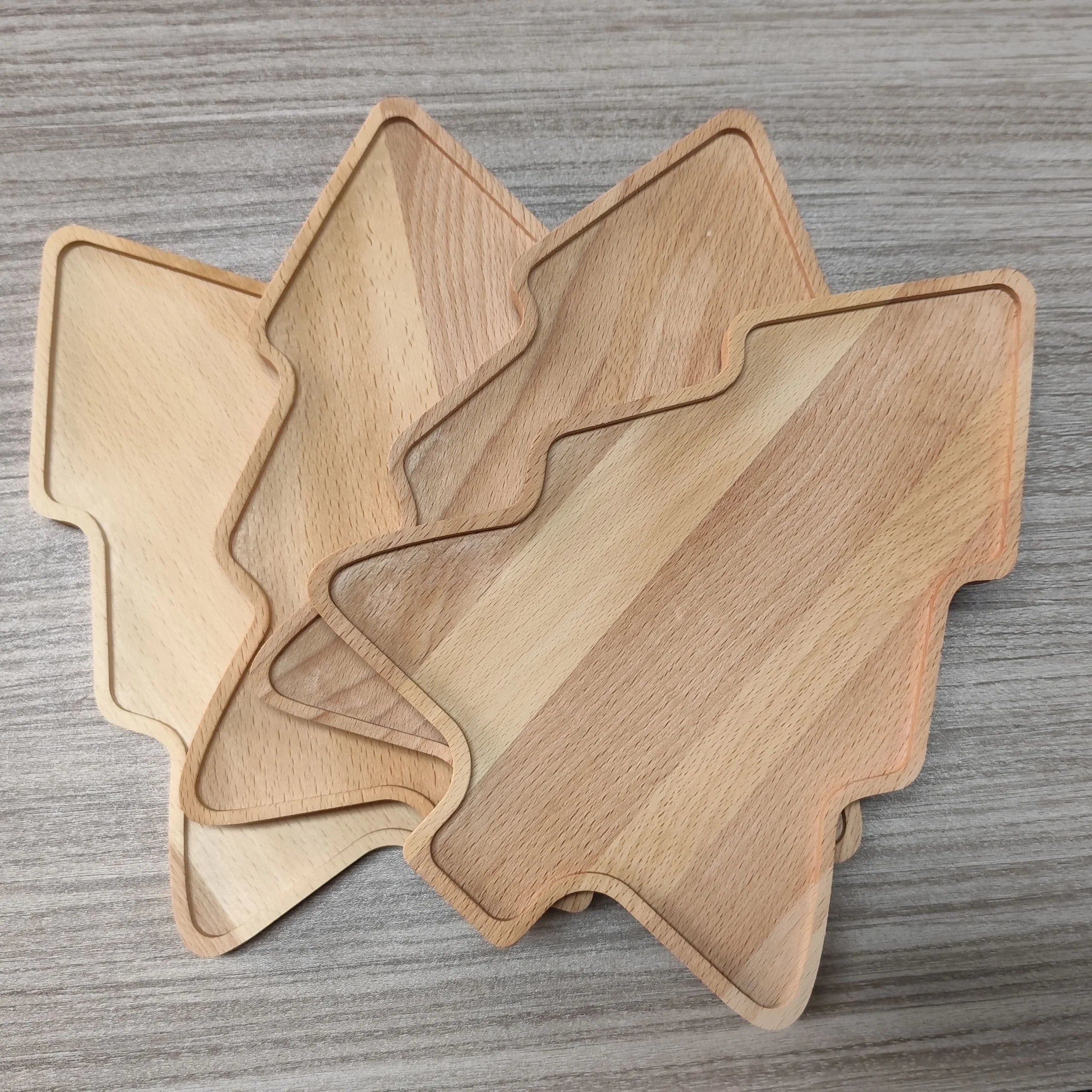 Christmas Charm Wooden appetizers, snacks, desserts and sweets, festive reindeer, tree and hat patterns, home decor