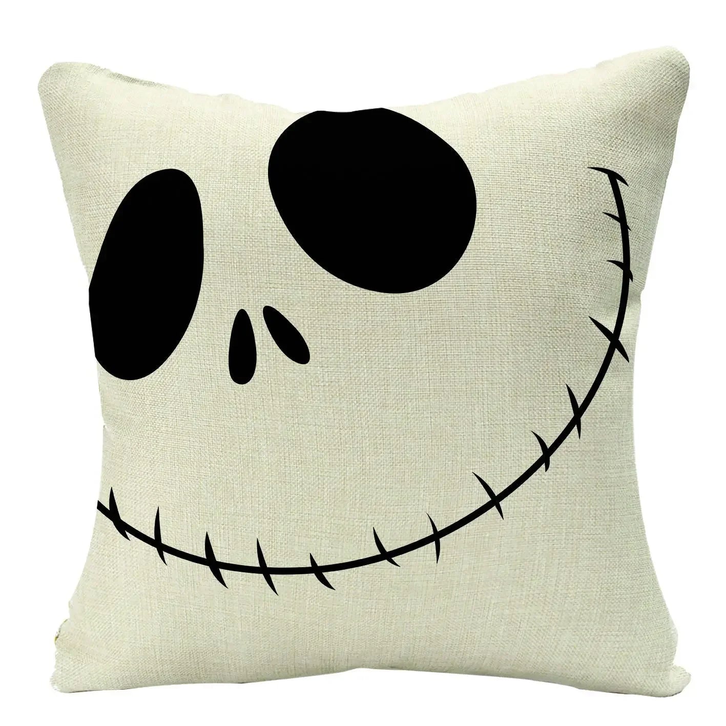 2024 New Linen Halloween Fall Cushion Cover 45x45cm Farmhouse Cat Witch Home Throw Pillow Covers For Home Room Couch Decor