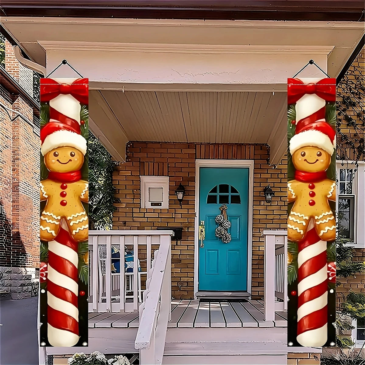 Christmas Hanging Door Banner Merry Christmas Decoration for Home 2025 Xmas Door Decor Navidad Notal Noel Ornament New Year 2026