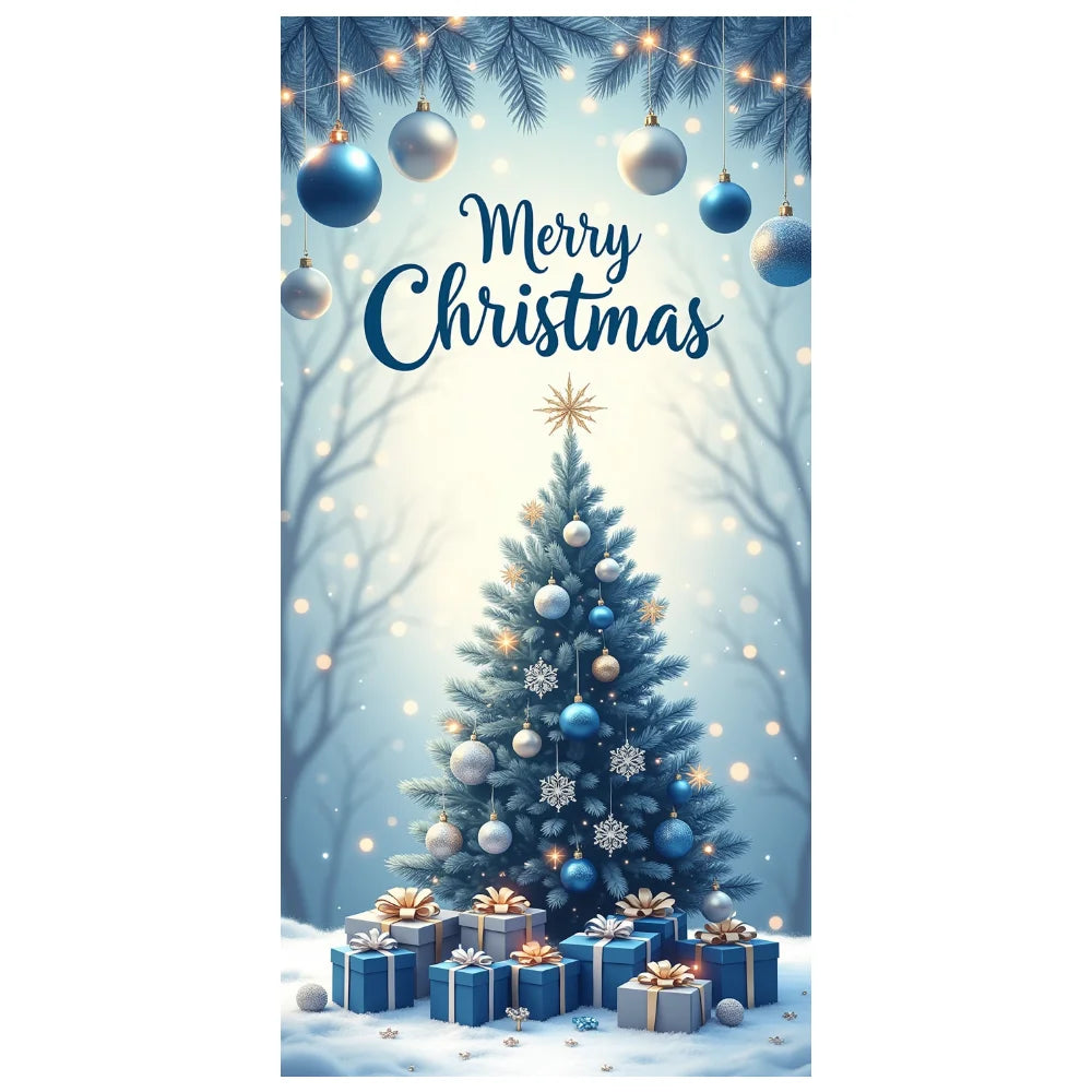 Christmas Tree Banner Festive Holiday Banner Elegant Christmas Decoration for HolidayCelebration Winter Festivities Family Gathe