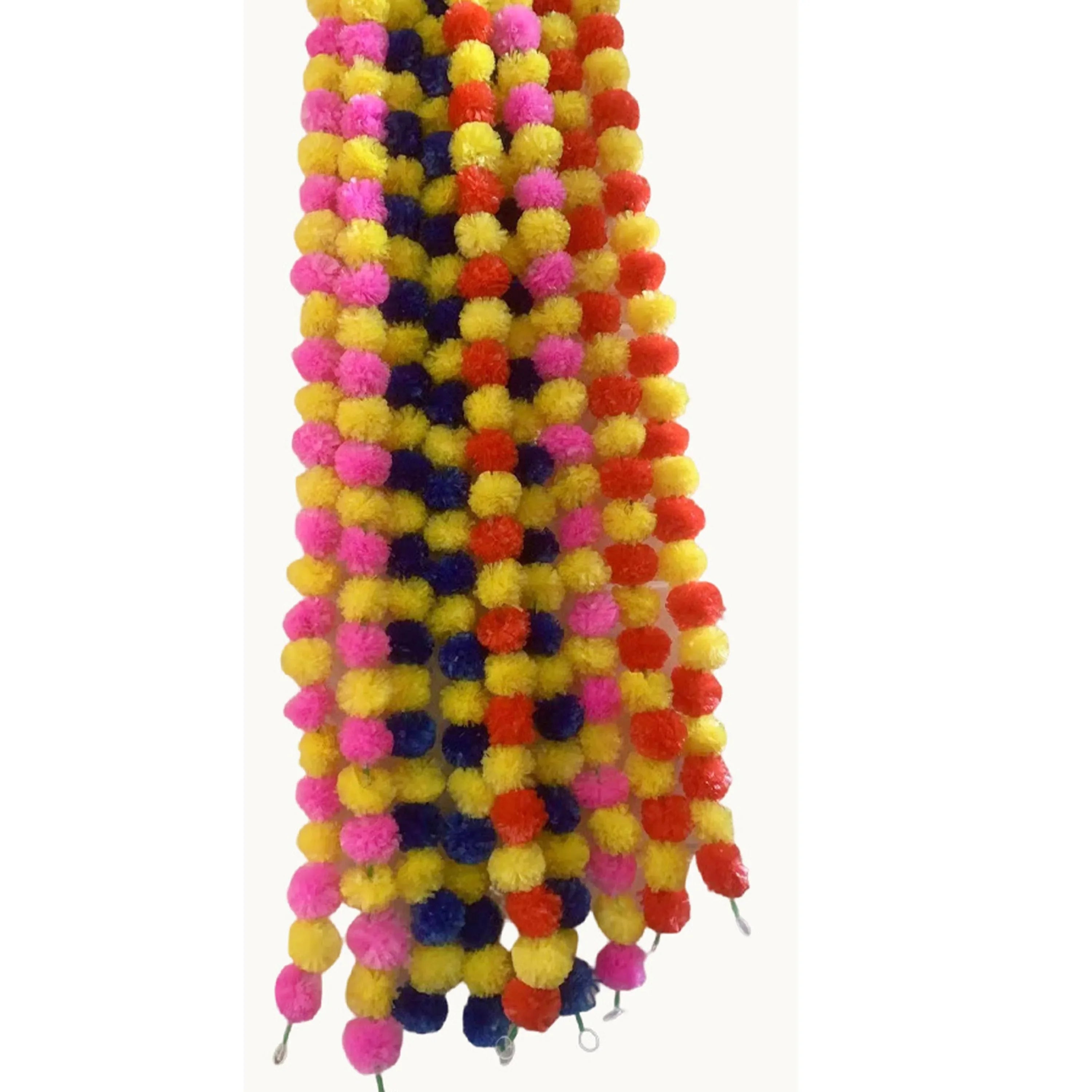 2 Pcs Marigold Flower Garland with бо Flowers for Diwali