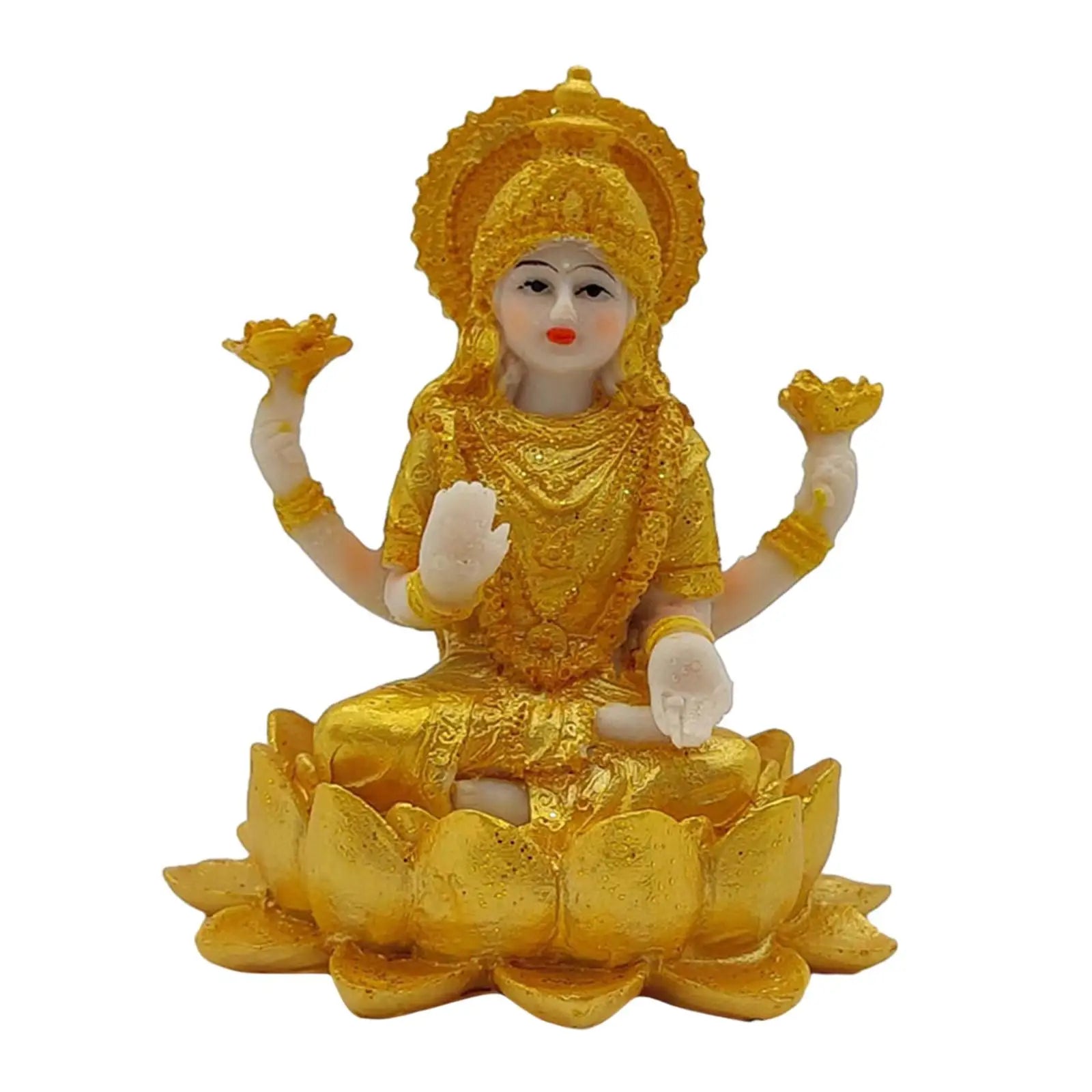Hindu Goddess Mata Laxmi 4inch Tall Decorative Handmade Craft Carving