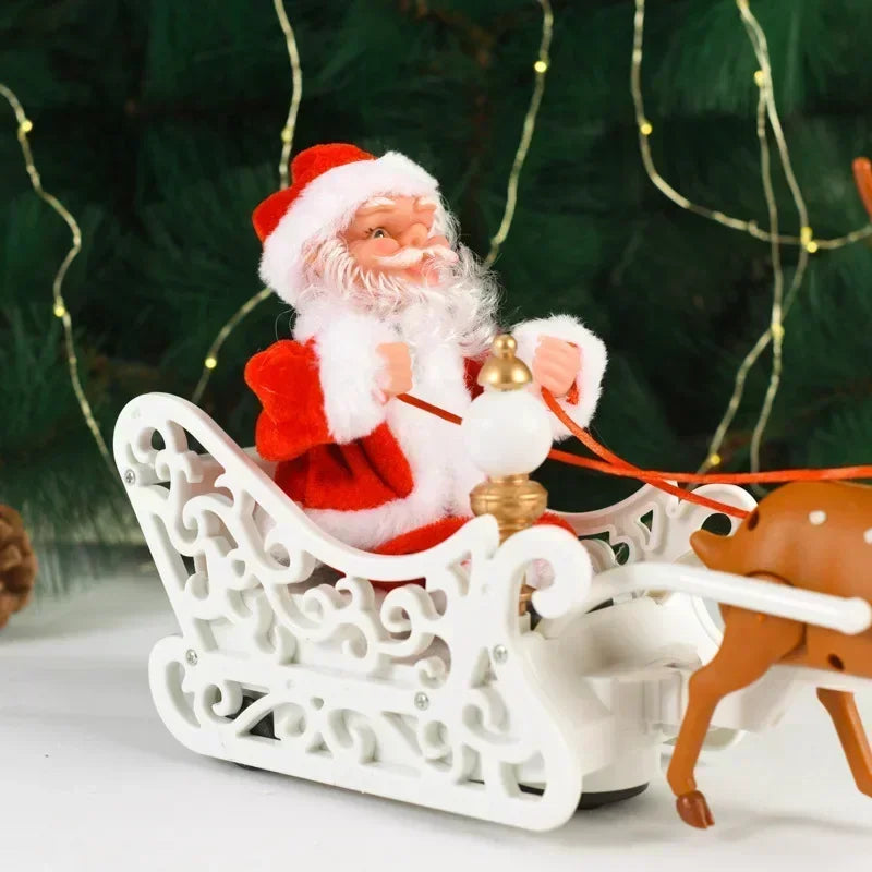 Christmas Decoration Electric Ladder Santa Claus Climbing Beads Santa Claus Children's Gift Mall Christmas Tree Decoration