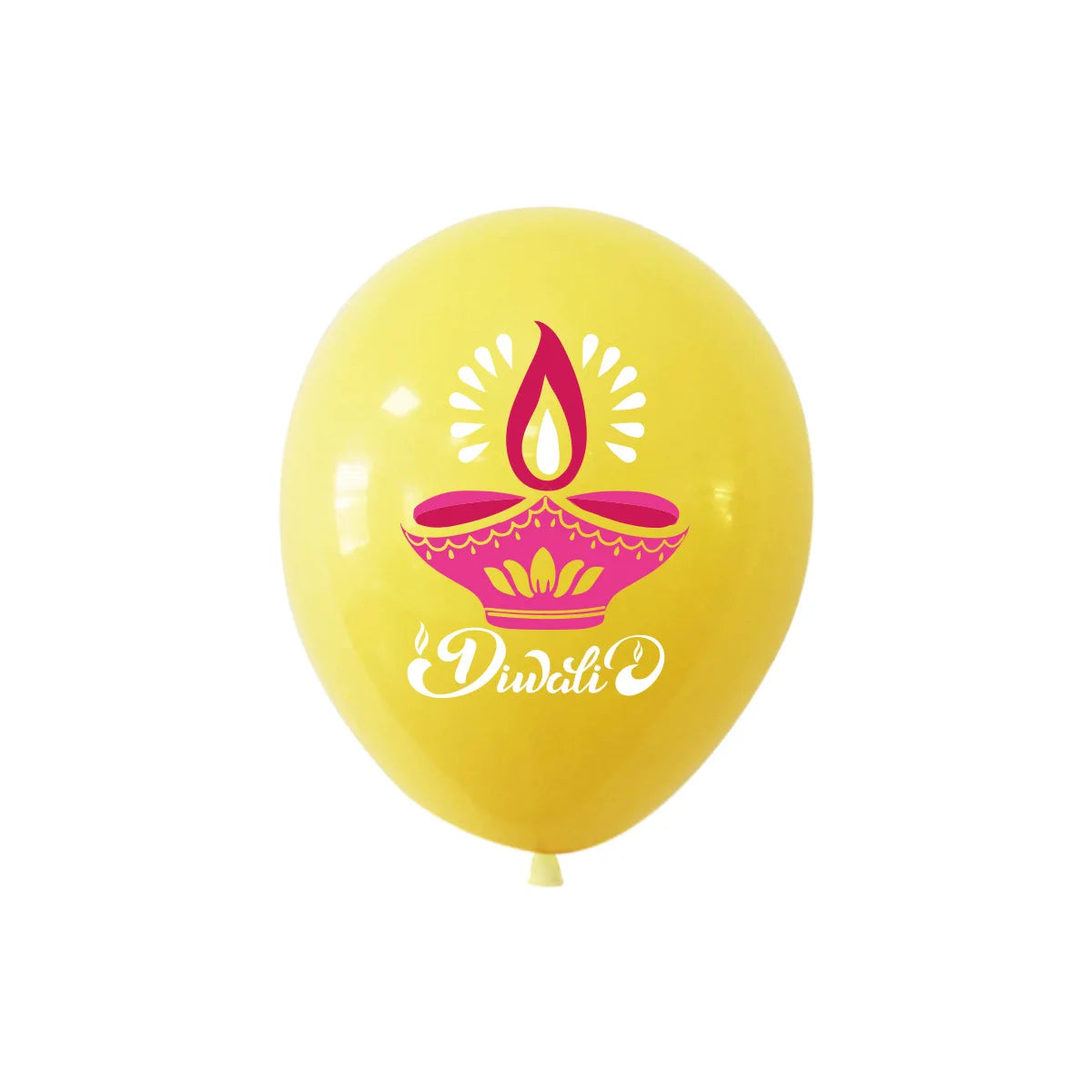 10Pcs Diwali Theme Latex Balloon Diwali Party Decoration Indian Diwali Lotus Balloons Happy Diwali Party Inflate Globos