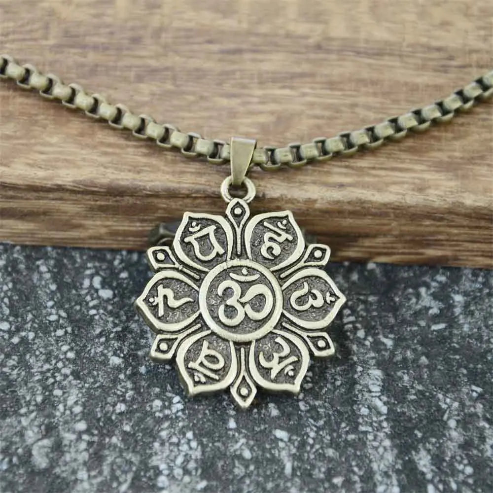 OM Pendant Necklace For Men and Women Religious Jewelry