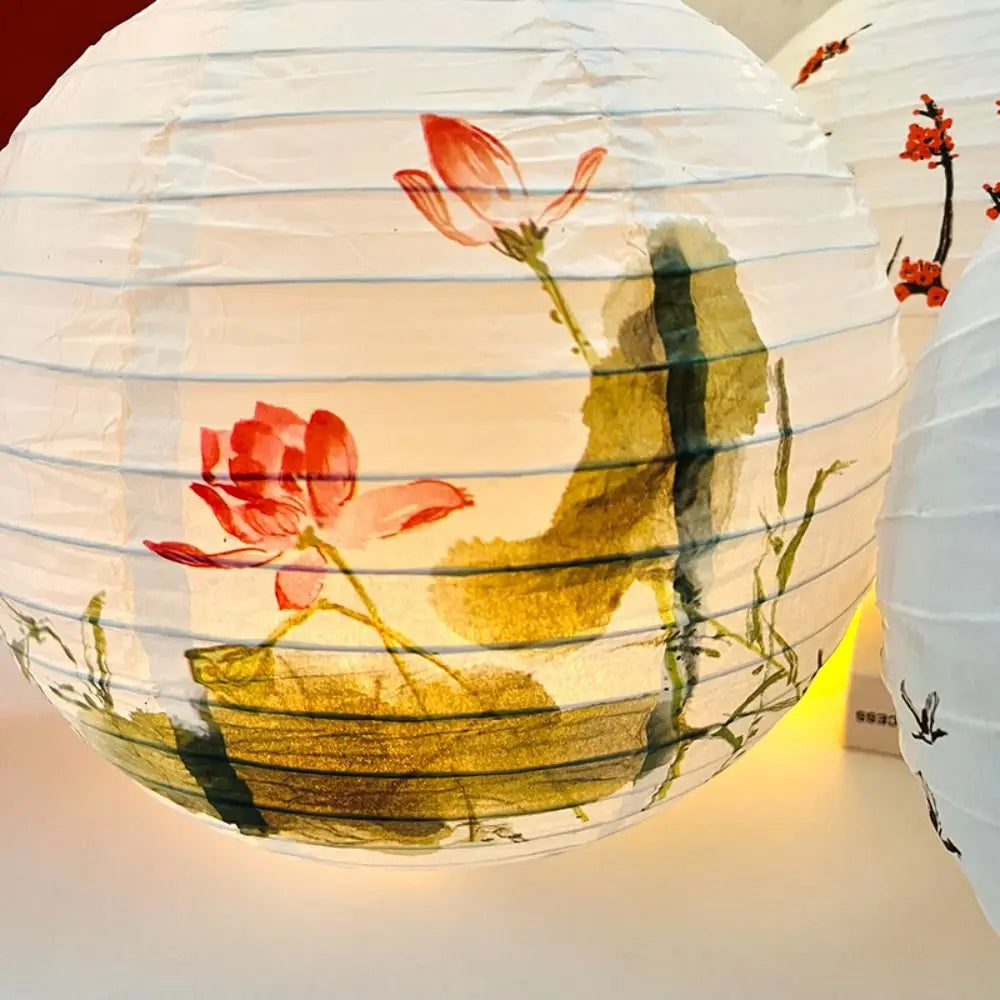 Diwali Lights Lamps Home Decoration Flower Lantern Round Lamp Lampshade Paper Lantern