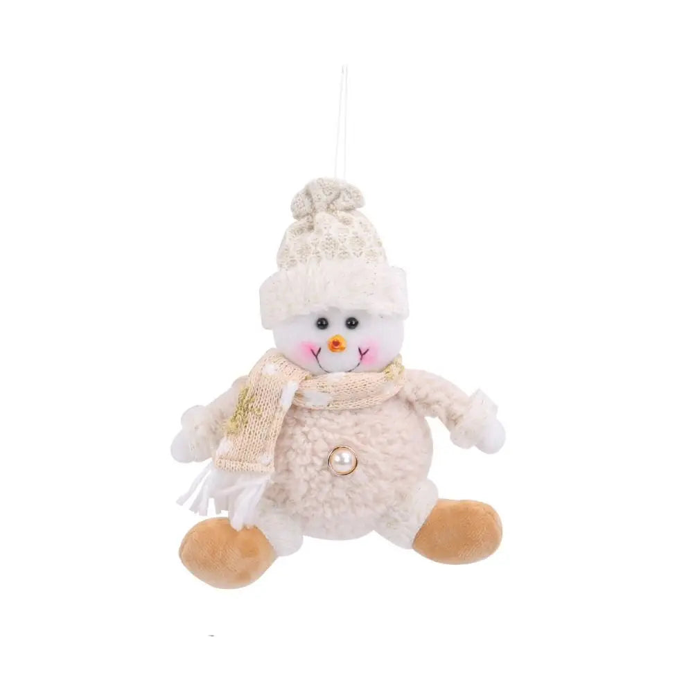 Crafts Cute Christmas Tree Pendant Figurine Ornament Elk Christmas Doll Ornament Creative Snowman Santa Pendant Decor New Year