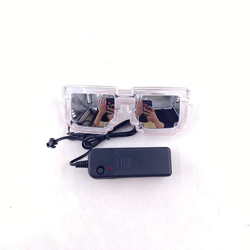 Funny Light Up Glasses Luminous LED Mosaic Glasses Men Women Halloween Party Supplies Glowing Glasses Neon Gafas Prpos
