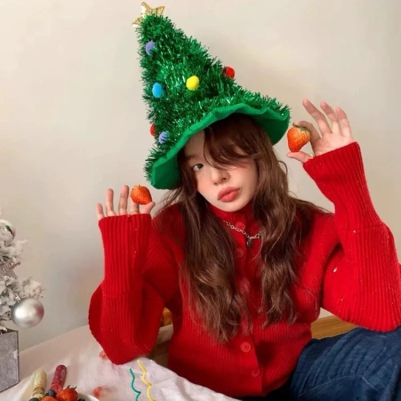 Christmas decorations, hats, New Year's party decorations, headwear, stage performances, atmosphere, photography props