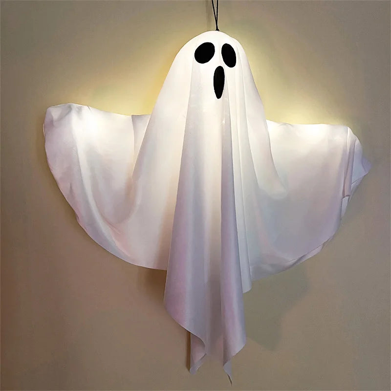Halloween Ghost LED Light Hanging Ghost Home Decoration Outdoor Ghost House Bar Hanging Light Horror Prop Party Decoration