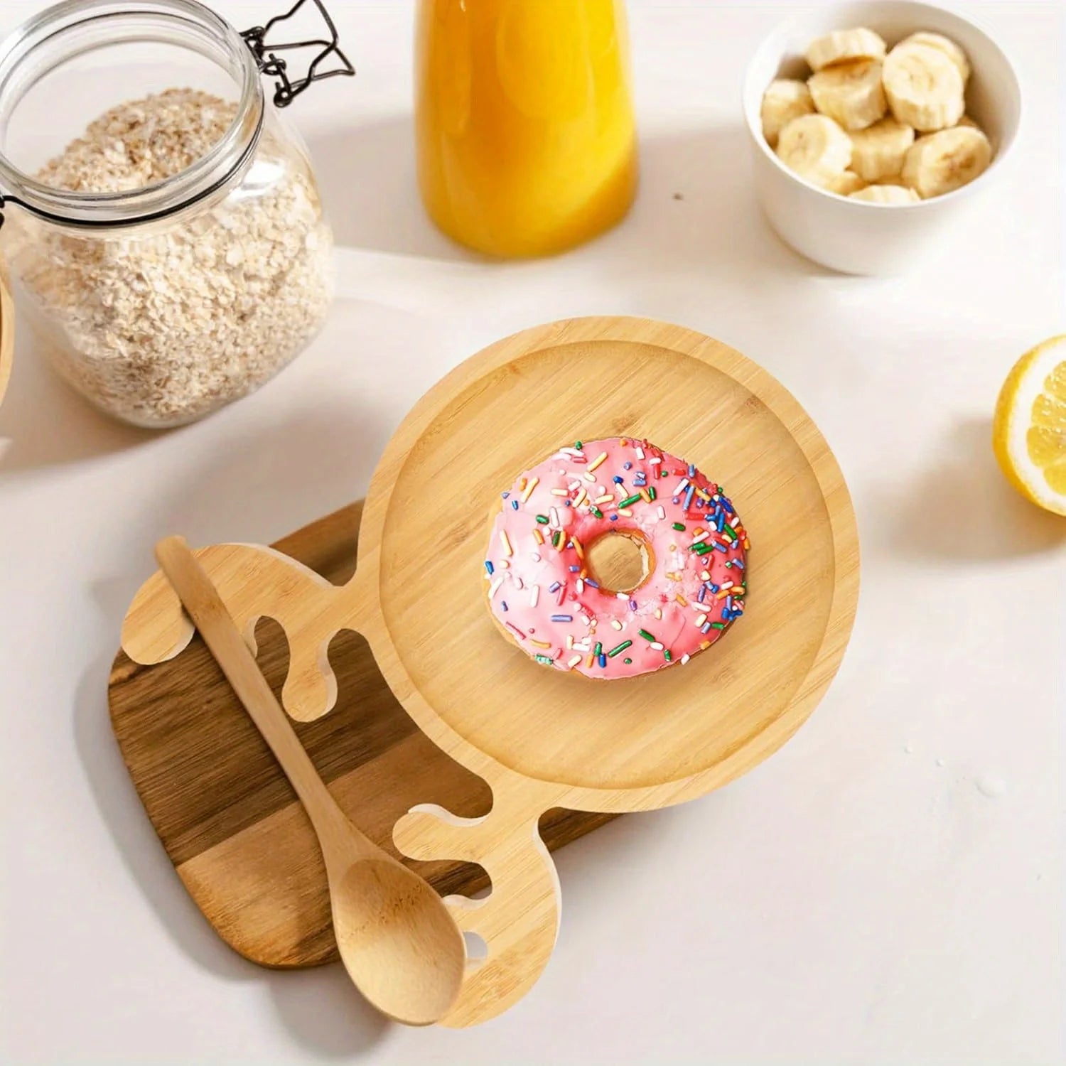 Christmas Charm Wooden appetizers, snacks, desserts and sweets, festive reindeer, tree and hat patterns, home decor