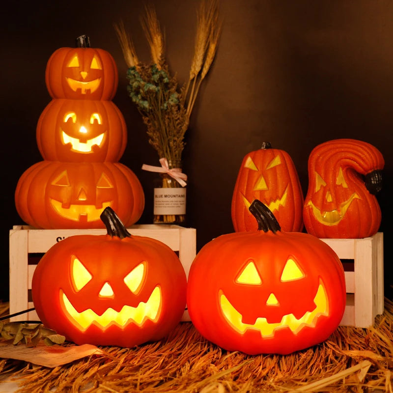 Halloween Decoration Pumpkin Led Lights Festival Accessories Outdoor Yard/garden Decor Horror Party Scream Ghostface Halloween